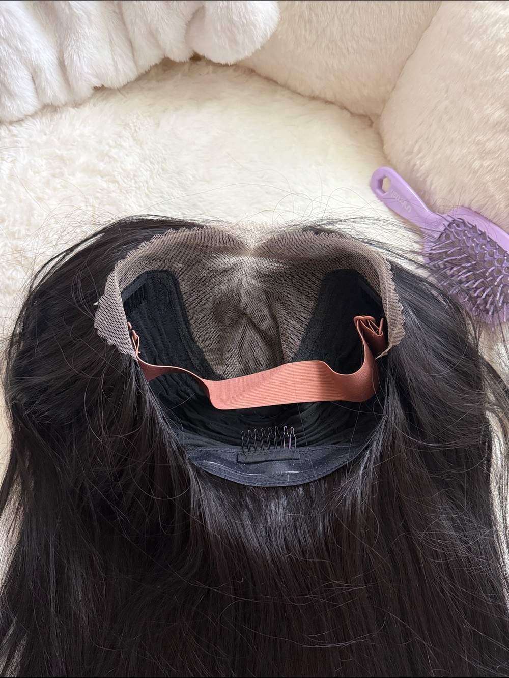 Natural Black 13x6 Glueless HD Lace Front Wig 26 inches brunette - Picture 7 of 8